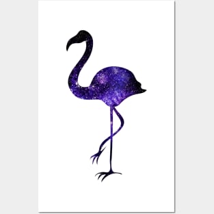 Starry Flamingo Posters and Art